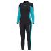 Hevto Women Wetsuits 3/2mm Neoprene Surfing Swimming Diving SUP Full Suits Keep Warm in Cold Water W01-Blue Medium