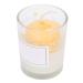 Aromatherapy Candle Glass Cup Aromatherapy Fragrance Candle Banquet Wedding Candlestick Home Decoration Portable Cute Travel Decorative Candles for Birthday Housewarming Gift Yellow