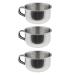Harilla High-quality stainless steel shaving mug for beard care - set of 3