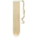 26" Long Straight Wrap Around Ponytail Clip in Hair Extensions One Piece Hairpiece Magic Tape in Pony Tail Extension for Women Bleach Blonde - Buy Online on GoSupps.com