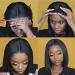 12 Inch Brazilian Virgin Straight Bob Human Hair Wig - Lace Front, Pre-Plucked with Baby Hair - For Black Women - Buy Online on GoSupps.com