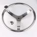 Stainless Steel Boat Steering Wheel 13-1/2 3 Spoke with Turning Knob - Fits Seastar and Verado - Buy Online on GoSupps.com