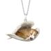 Hujinkan Pendant Chain Necklace Women Stainless Steel Sleeping Angel Dog Wings Necklace Fashion Jewelry Accessory Angle Necklace For New Year Anniversary Dating Easter Thanksgiving Gifts 4