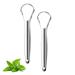 2 Pack Tongue Scraper stainless Steel Tongue Cleaners Tongue Scraper for Adults and Kids Reduce Bad Breath and Fresh Breath(Silver) 2 Pack Silver Tongue Scraper