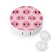 Cute Pig Nose Round Case For Contact Lens Kit Storage Box with Mirror Printed
