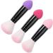FOMIYES 2 in 1 Makeup Brush Dual-Ended Cosmetic Brush with Sponge Puff and Loose Powder Brush for Foundation Concealer Eyeshadow Blush - Buy Online on GoSupps.com