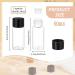 Benecreate 60-Pack 10ml Clear Glass Bottles with Screw Caps | Refillable Essential Oil & Cosmetic Bottles | Black Lid & Plastic Plug | 52x22mm - Buy Online on GoSupps.com