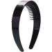 Buy Hetuioiyster Women's Girls 2.5cm Wide Black Plastic Headband with Teeth Comb - DIY Hair Accessories for International Shipping - Buy Online on GoSupps.com
