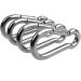 Pubiao 4-Piece Stainless Steel Carabiner Feather Hooks (M6) - Durable Chain Hooks for Travel Camping Hiking Fishing & Dog Walking - Buy Online on GoSupps.com