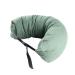 pistro Portable Travel U Shape Neck Waist Adjustable Pillow with Buckle for Lounging - Green