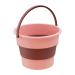 Ioensy Collapsible Bucket Cleaning Bucket Household Laundry Bucket Folding Bucket for Camping Pink