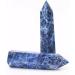 Beautiful Crystal 1pc 80mm-90mm Natural Blue Sodalite Spiritual Quartz Stones Crystals Tower Point Household Natural Stones and Minerals - Buy Online on GoSupps.com