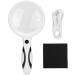 Portable 5X 10X Handheld Handheld Handheld Reading Magnifier for Reading LED for ES Repair Observation Full of Stars