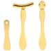 Metal Eye Face Cream Applicator Stick and Mini Cosmetics Spoon Spatula  Zinc Alloy Makeup Spoon Metal Eye Facial Massager for Facial Cosmetic Face Cream (Gold)