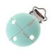 Schnuller Clip Set - 1 Piece Silicone & Metal Pacifier Chain for Babies | Light Blue Dummy Holder (3x4.5cm) - International Shipping Available - Buy Online on GoSupps.com