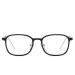 Ultra-Light Metal Temples Square Frame Blue Light Blocking Glasses for Women Men Anti UV Ray Computer Reading Glasses Black 51 Millimeters