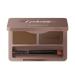 Eyebrow powder 2 color eyebrow palette makeup to enhance and define eyebrows eyebrow powder with mirror eyebrow makeup kit eye makeup set (01# Light brown + dark brown)