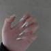 Temperament Enhancement Nail Patch New Explosion Silver Mountain Spring Nail Magic Mirror Powder Gradient Extension wear a White Fake Nails Detachable (10 Pieces) (Size : M) Medium - Buy Online on GoSupps.com