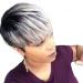 Short Ombre Gray Synthetic Wig for Black & White Women - Divine Hair - Buy Online on GoSupps.com
