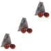 Solustre 3 sets of handball handball handballs made of wood rolling ball massage fitness balls for the hand soft rolling balls handmade balls Massage balls Hand massager wooden ball baoding fabric sports