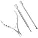 Cuticle Care Kit - 3 Piece - Cuticle Cutters Nipper - Pushers and Tidy - Stainless Steel - Cuticle Remover Tool Set Deft Processed
