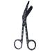Lister Bandage Scissors 5.5" Multi Color Rainbow Color Stainless Steel (A2ZSCILAB) (Black Paws)