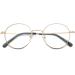 Musivon Blue Light Filter Glasses Women Men - Blue Filter Computer Glasses Without Prescription Metal Frame Round Gold