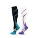 JILIBABBA Compression Socks for Men and Women Knee High Socks for Sports Running Fitness Travel L-XL a