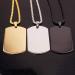 ARTIBETTER Titanium Steel Military Dog Tag Pendant Necklace - Gold | Mens Women Gift - Buy Online on GoSupps.com