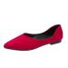 Womens Shoes Dressy Casual Ladies Fashion Solid Color Suede Pointed Toe Casual Shoes Shallow Flat Shoes White Shoes for Women (Red, 8) Red 8
