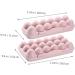 PRETYZOOM 2pcs Fridge Egg Organizer 18 Egg Holder for Refrigerator Dispenser Seasoning Superimposed re-usable Pink 30x15cm - Buy Online on GoSupps.com