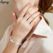 Cigmag Titanium Steel Magnetic Bracelet for Women with Adjustable Tool and Gift Box - Silver Crystal Design - Buy Online on GoSupps.com