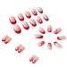 Shop Halloween Press on Nails - Medium Length Horror Bloody Fake Nails | Red French Tips Coffin Full Cover with Glue | 24Pcs for Halloween Party - Buy Online on GoSupps.com
