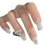 Temperament manicure hand-made nail patch milky white gradient chain finished product can be disassembled and repeated.(S)