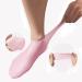 2 Pairs Silicone Socks for Women - Moisturizing & Soft Gel Aloe Spa Pedicure Socks for Dry Feet & Cracked Heels - Pink & White - Buy Online on GoSupps.com