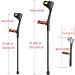 1 Pair of Forearm Crutches Crutches for Adults Comfortable Grip Crutches for Walking Heavy Duty Non-Slip Rubber Feet Mobility Aid for Elderly Seniors & Handicap Black Selfless dedication - Buy Online on GoSupps.com