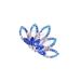 Ipetboom 1pc Wedding Hair Comb Wedding Headpiece Colorful Hair Comb Blue Hair Comb Tiara Hair Accessories for Kids Princess Hair Comb Bridal Hair Comb Wedding Insert Comb Rhinestones Miss