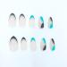 JUSTOTRY 24 Pcs Short Black French Stiletto False Nails - Pretty Marble Pattern with Nail Glue - Almond Stick On Nails for Women - Nail Art BL2 - Buy Online on GoSupps.com