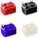 SENRN 4Pcs Makeup Pencil Sharpener Dual Holes Eyeliner Sharpener with Cover Colored Eye Cosmetic Pencil Sharpener for Eyeliner Lipliner Pencils