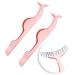 2pcs False Eyelashes Applicator Tool Eyelash Extension Tweezers Remover Clip Tweezers Nipper Tool Rose gold