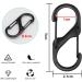 Golrisen 20 Pcs Shape Carabiner Hooks - 50mm Mini Keychain Clips for Hiking Fishing & Camping - Durable Black Metal Double Carabiners - Buy Online on GoSupps.com