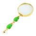 IOOOFU 6X Magnifying Glass Eye-Loupe Magnifier Portable Handheld Magnifying Lens for Gems Jewelry Coins Inspection Science 58mm Zinc- Alloy Glass Imitation Jade-