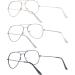 ALWAYSUV Classic Vintage Metal Frame Glasses - Black Gold & Silver Decorative Eyewear for Stylish International Shipping - Buy Online on GoSupps.com