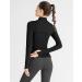 Gacaky Women's Slim Fit Track Jacket - Black, X-Small | Full Zip-up with Thumb Holes - Buy Online on GoSupps.com