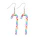 Feylie Christmas crutch earrings handmade Christmas canisy candy earrings drain earrings cute vacation accessories Small crutch earrings suitable for everyday life 4