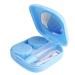 Cute Pocket Mini Contact Lens Case Travel Kit Easy Carry Mirror Container Holder Light Blue by Bangood Light Blue