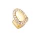 Shining Single Hip Hop False Tooth Halloween Festival Hip Hop Tooth Decoration for Men Women (Gold)