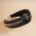 Wiwpar Vintage Knotted Headband for Women with Metal Chain - Black - Buy Online on GoSupps.com