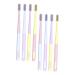 Healeved 8st Macaron-toothbrush hiking toothbrush lightening reusable toothbrush hand toothbrushes for adults sensitive micro tooth brushes soft fur charcoal hand heal travel