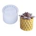 Round Honeycomb Concrete Flower Pot Silicone Mold Succulent Planter Vase Cactus Mold Candle Pen Holder Cement Clay Mold Epoxy Resin Jewelry Storage Box Mould